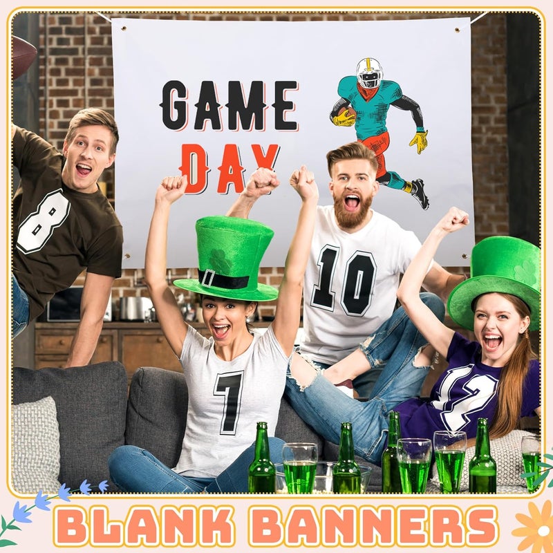 Zonon Large Blank Banners And Signs Polyester Oxford Cloth Sublimation Banner To Decorate With Hanging Rope For Indoor Wall Outdoor Easy Hang Diy Signs For Business Office(White,4 x 3 Feet) - Image 3