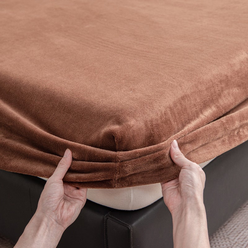 Thick Flannel Fitted Sheet, Upgraded Fleece Mattress Protector - Image 3