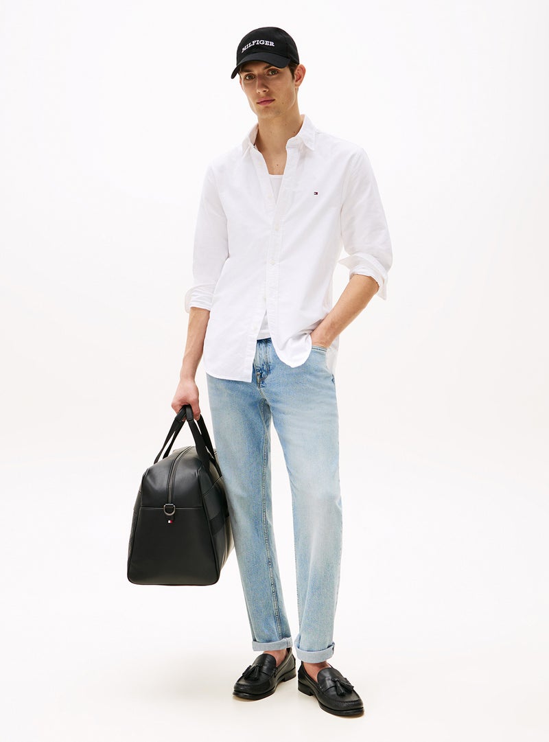 TOMMY HILFIGER Regular Fit Flag Embroidery Oxford Shirt - Image 3