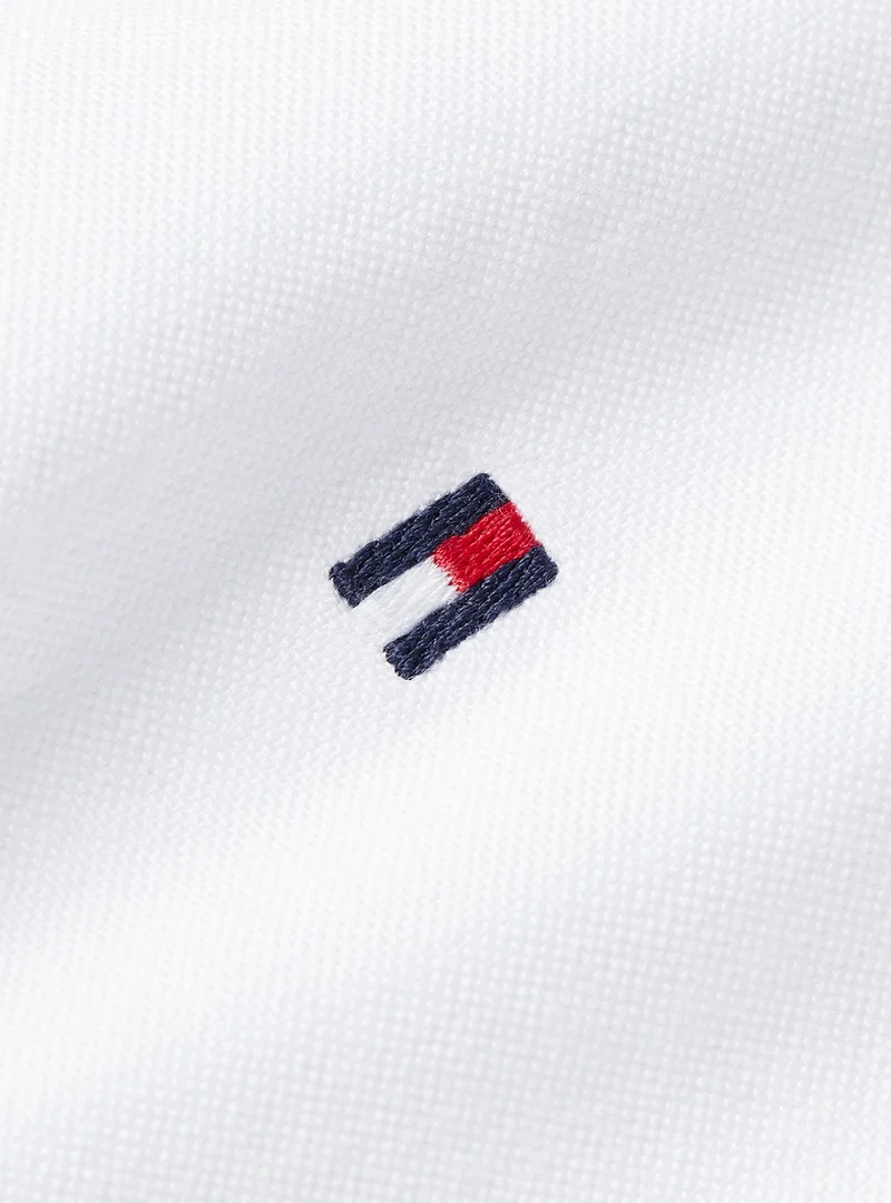 Tommy Hilfiger Opthic White Regular Fit Flag Embroidery Oxford Shirt for Men | Best Price UAE
