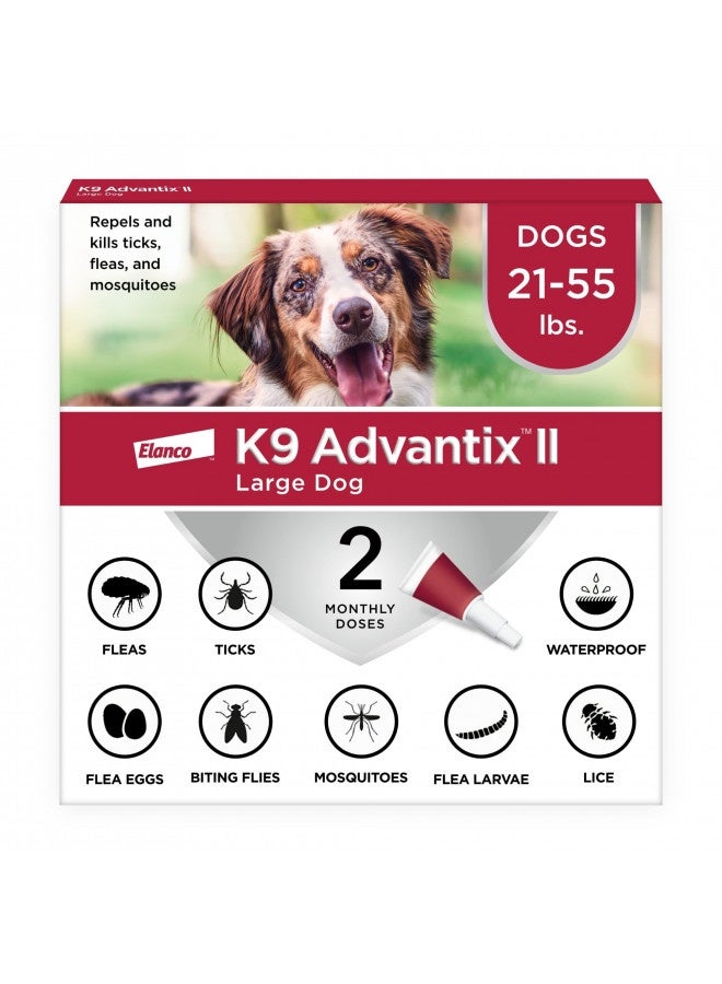 Elanco K9 Advantix Ii Large Dog Vet-Recommended Flea, Tick And Mosquito Treatment And Prevention | Dogs 21-55 Lbs. | 2-Mo Supply  - Image 2