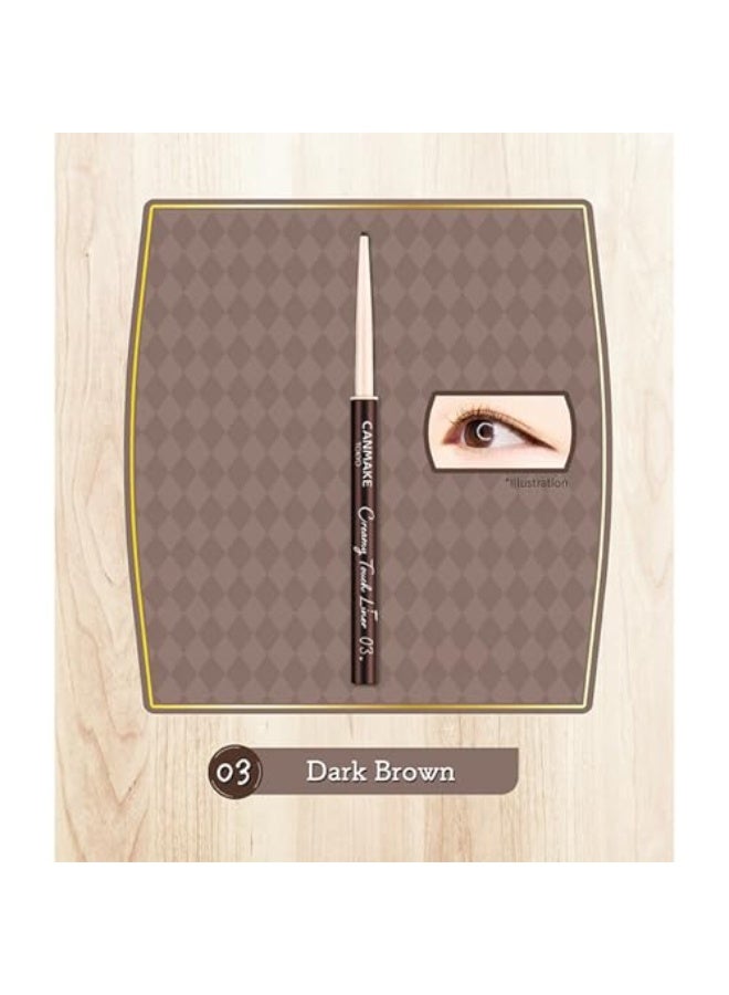 CANMAKE Creamy Touch Liner 03 Dark Brown 0.09g - Image 3