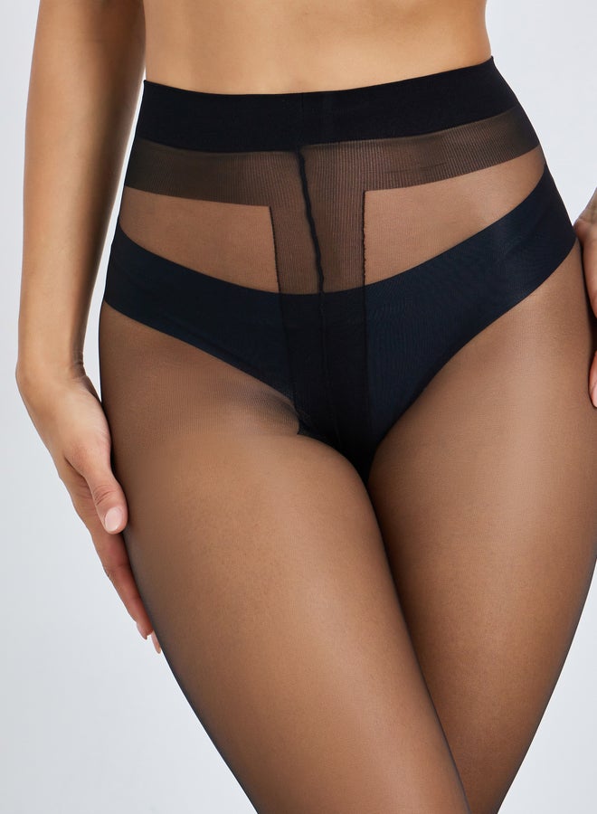 Styli Sheer Black Stockings - Image 2