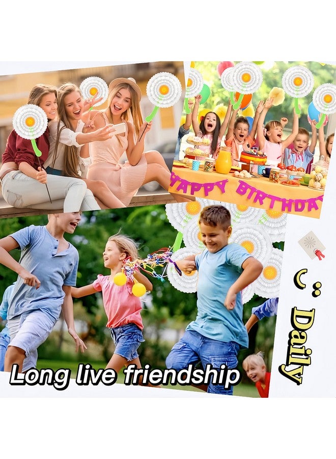 CYMYLAR CYMYLAR Dandelion Balloons 5 Pack/Memorial Balloons White Latex Balloons/Graduation Decoration/Baby Shower/Birthday/Picnic Party/Daisy Balloons/Aluminum Foil Mylar Flower for Party Decorations  - Image 4