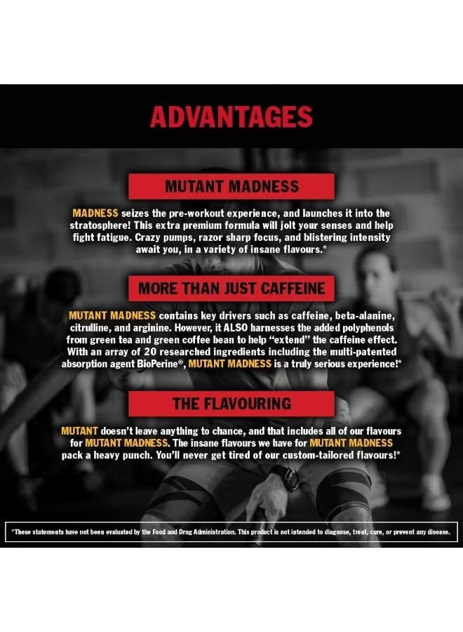 Mutant Madness Preworkout Supplement Blue Raspberry 270G - Image 3