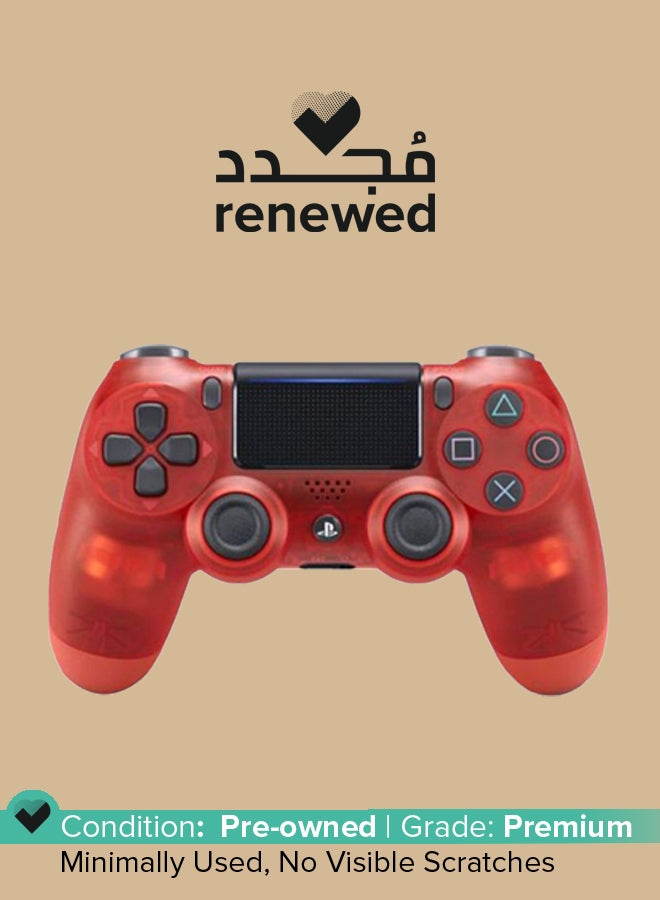 سوني مُجدد - ذراع تحكم دوال شوك 4 لاسلكي لجهاز بلايستيشن 4 - بلون أحمر كريستال - Image 1