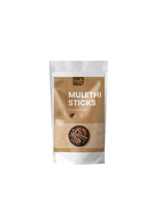 ORGANIC SPREE Licorice - Mulethi Sticks - 5.3oz (150gm) Pure and Natural Yashtimadhu - Jethimadh 150gm - Image 1