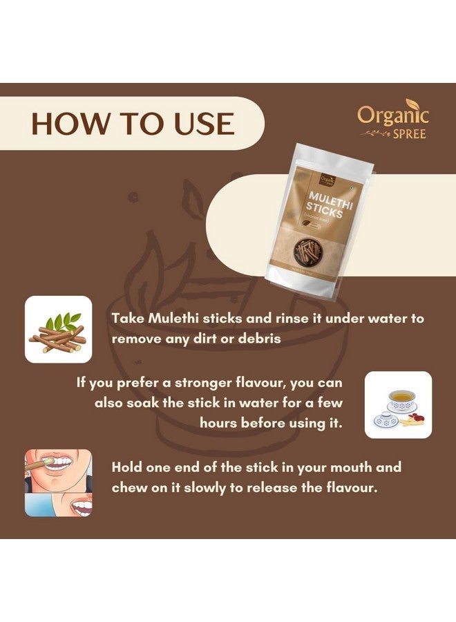 ORGANIC SPREE Licorice - Mulethi Sticks - 5.3oz (150gm) Pure and Natural Yashtimadhu - Jethimadh 150gm - Image 5