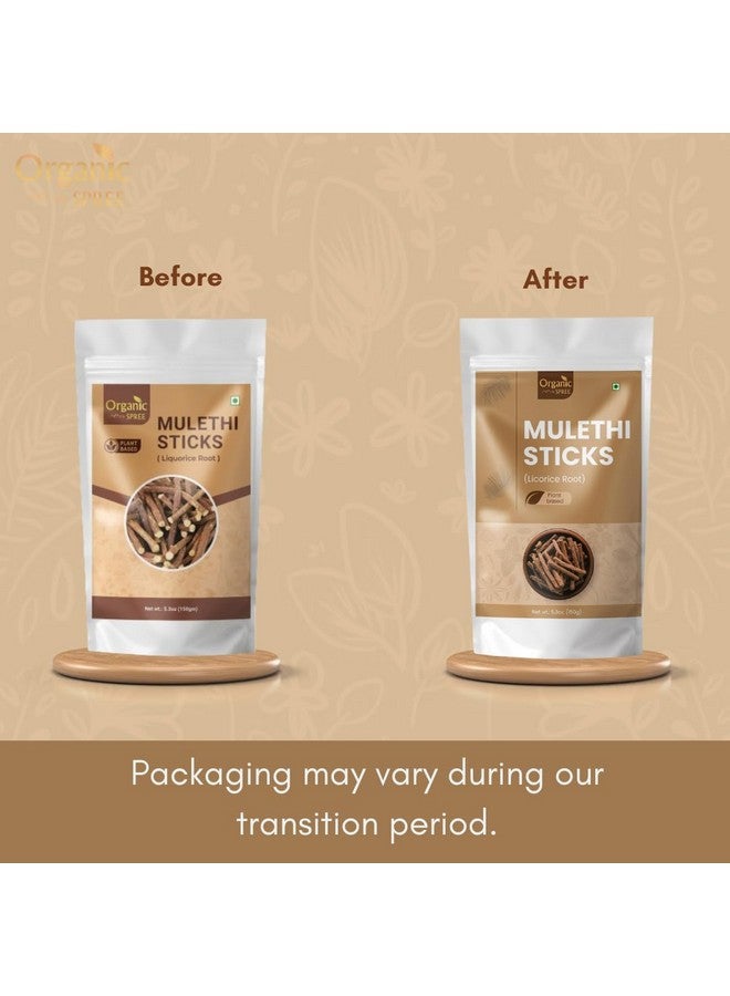ORGANIC SPREE Licorice - Mulethi Sticks - 5.3oz (150gm) Pure and Natural Yashtimadhu - Jethimadh 150gm - Image 2