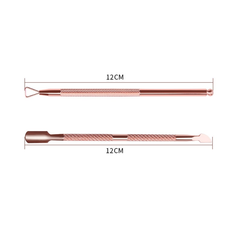 2pcs Gel Nail Polish Removal Tool Stainless Steel Dead Skin Cuticle Peeler Scraper Cuticle Pusher & Spoon Double-ended Nail Cleaner Manicure & Pedicure Tools with Storage Case - Image 4