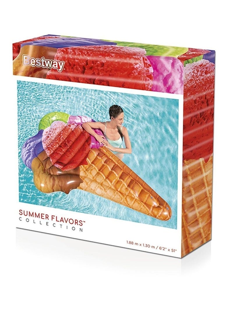 Bestway Bestway - Air Mattress Waffle Ice Cream 188x130 cm - 43183  - Image 4