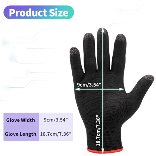ENPOINT Touch Screen Gloves - 5 Pairs Highly Sensitive Seamless Gaming Gloves for Sweaty Hands, Breathable Anti-Slip Guantes Gamer, PUBG Mobile Call of Duty Mobile Gaming Accessories - Image 5