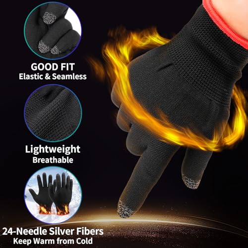ENPOINT Touch Screen Gloves - 5 Pairs Highly Sensitive Seamless Gaming Gloves for Sweaty Hands, Breathable Anti-Slip Guantes Gamer, PUBG Mobile Call of Duty Mobile Gaming Accessories - Image 3