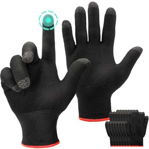 ENPOINT Touch Screen Gloves - 5 Pairs Highly Sensitive Seamless Gaming Gloves for Sweaty Hands, Breathable Anti-Slip Guantes Gamer, PUBG Mobile Call of Duty Mobile Gaming Accessories - Image 1