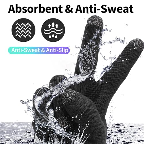 ENPOINT Touch Screen Gloves - 5 Pairs Highly Sensitive Seamless Gaming Gloves for Sweaty Hands, Breathable Anti-Slip Guantes Gamer, PUBG Mobile Call of Duty Mobile Gaming Accessories - Image 4