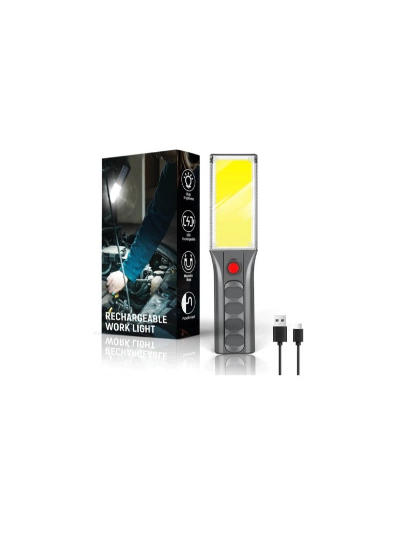 Generic LED Worklight Rechargeable Torch with Hook White Lamp  - Image 1