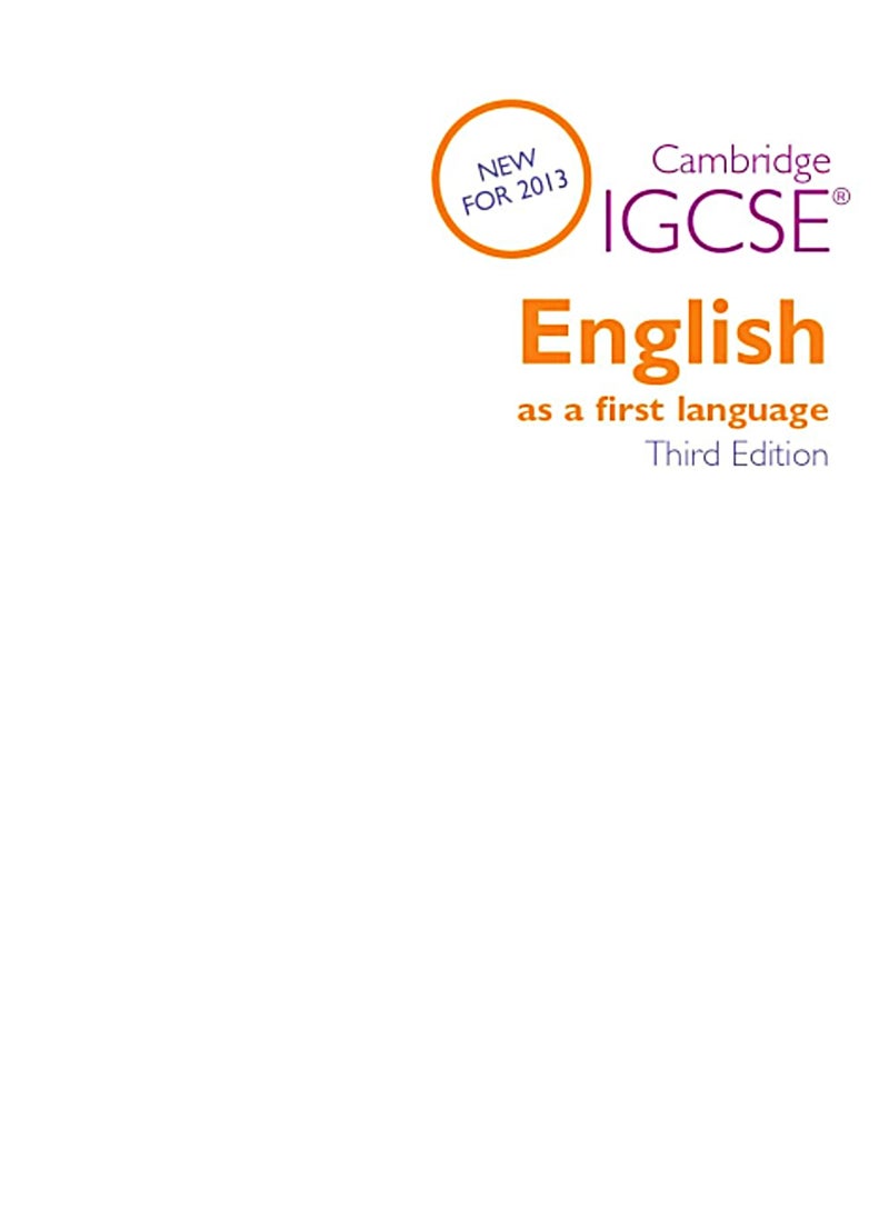 null - Cambridge IGCSE English First Language - Image 1