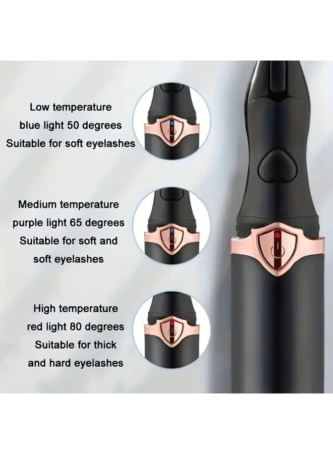 مِلقاط الرموش الحرارية القابل لإعادة الشحن عبر منفذ USB مع 3 إعدادات حرارية - يمنح تجعيداً طويل الأمد - قطعة واحدة - Image 2