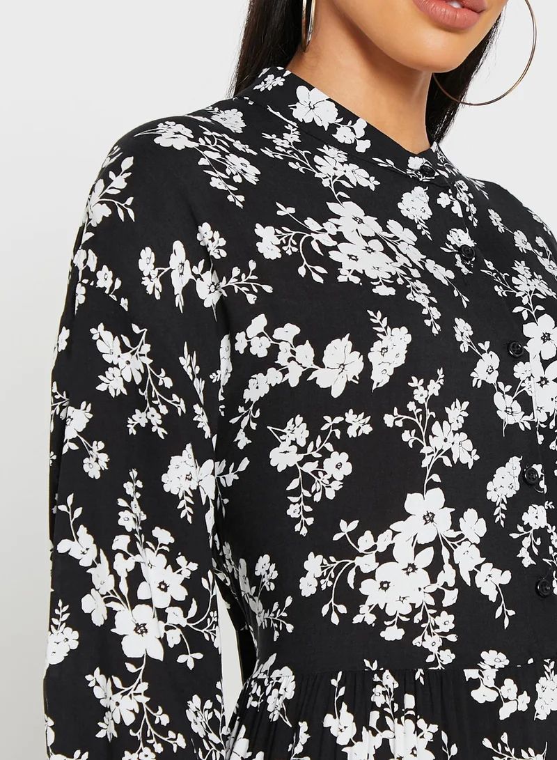 ANOTAH Floral Print Maxi Dress