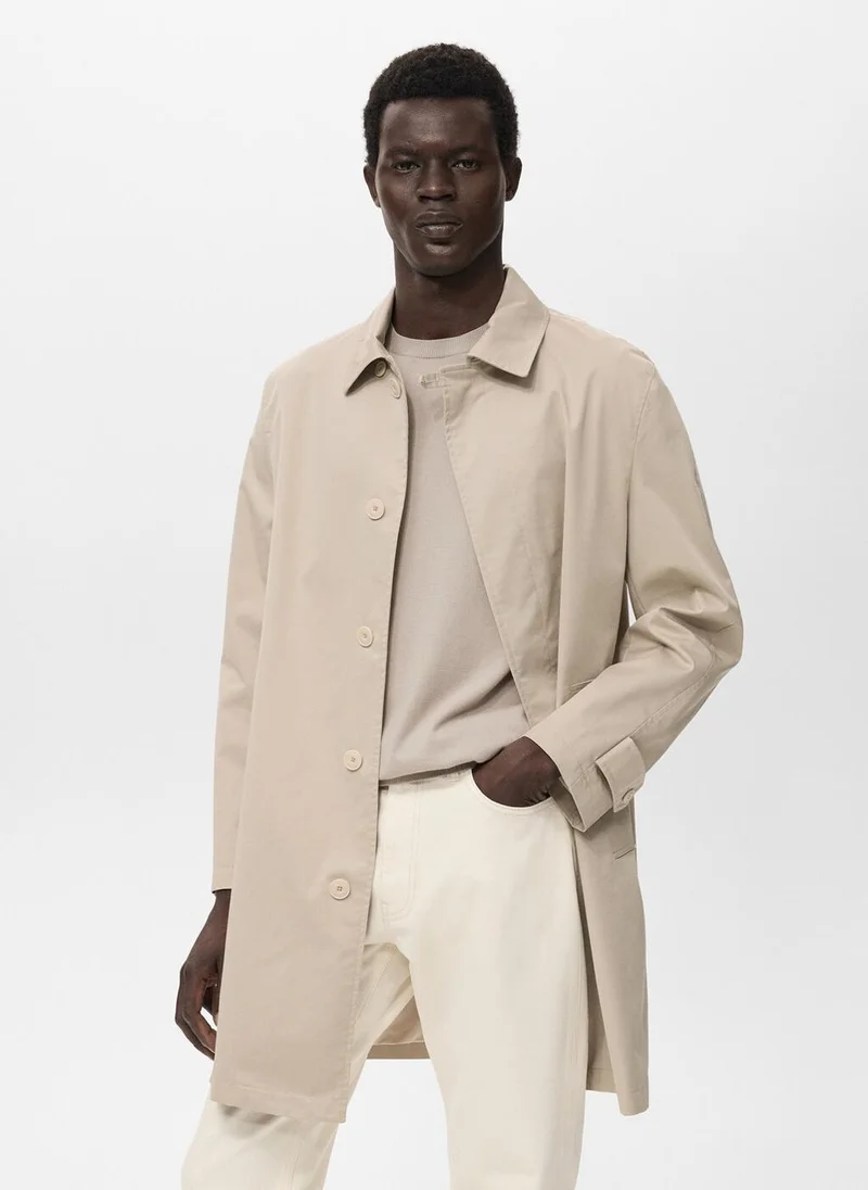 مانجو مان Classic water-repellent trench coat