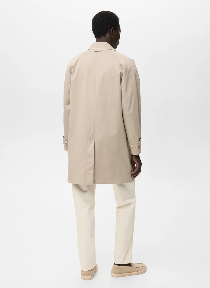 مانجو مان Classic water-repellent trench coat