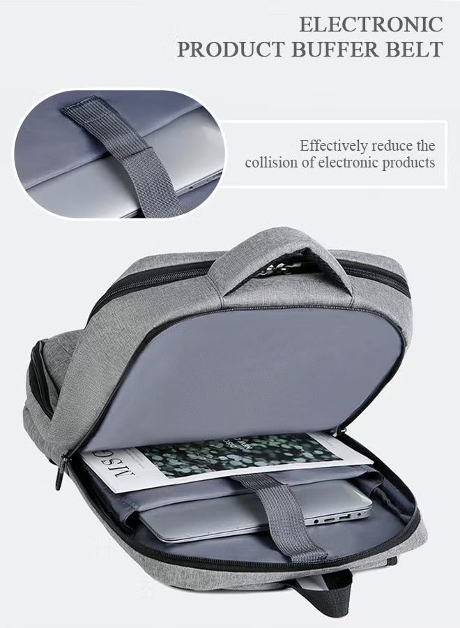 كان واي حقيبة ظهر متعددة الوظائف قابلة للتنفس مع منفذ USB حقيبة مدرسية خفيفة من النايلون المقاوم للماء للرجال 15.6 بوصة - Image 2