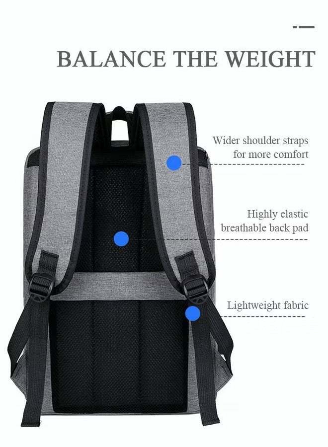 كان واي حقيبة ظهر متعددة الوظائف قابلة للتنفس مع منفذ USB حقيبة مدرسية خفيفة من النايلون المقاوم للماء للرجال 15.6 بوصة - Image 5