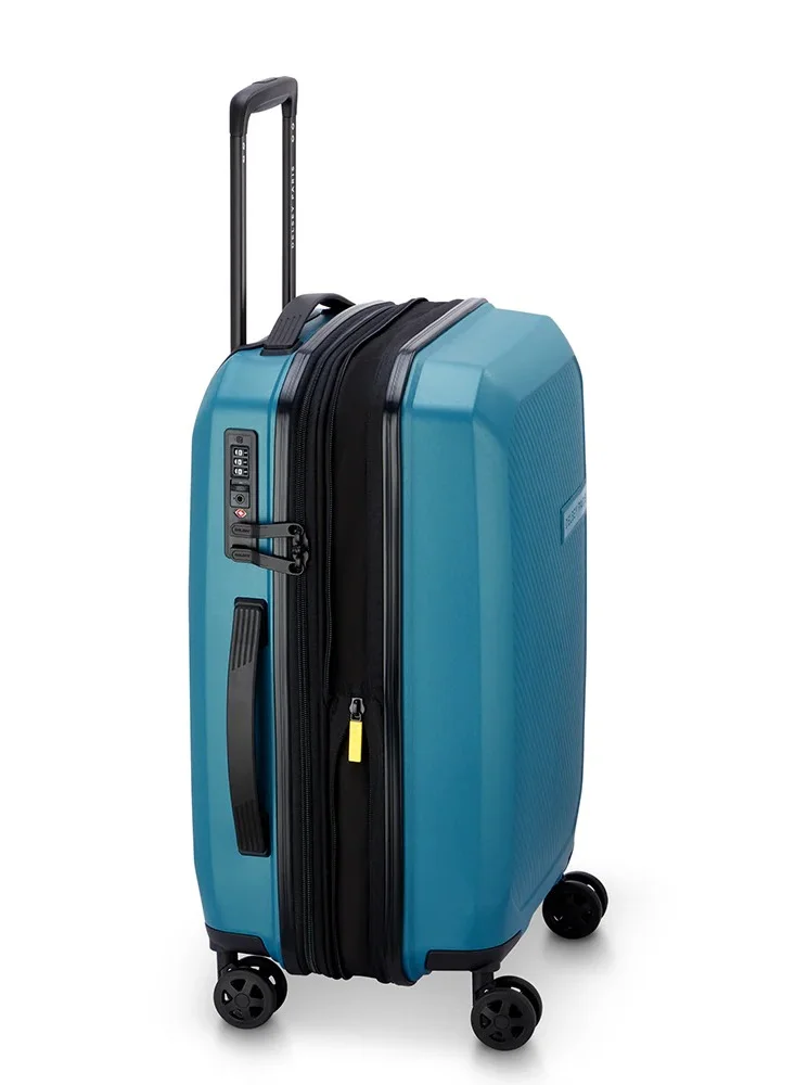 DELSEY Paris Anvers 55 cm Expandable 4 Double-Wheeled Small Cabin Suitcase Trolley - Teal Blue