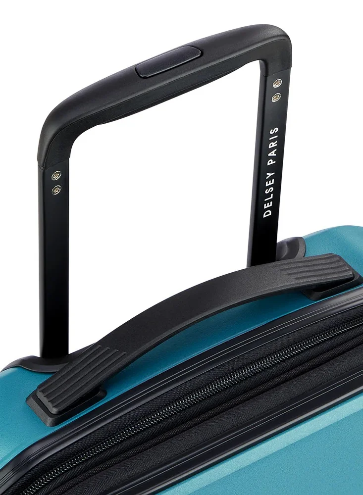 DELSEY Paris Anvers 55 cm Expandable 4 Double-Wheeled Small Cabin Suitcase Trolley - Teal Blue
