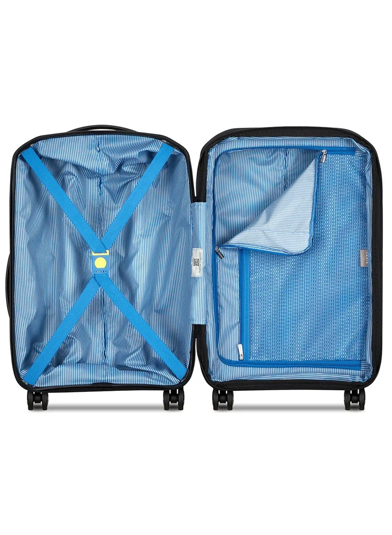 DELSEY Paris Anvers 55 cm Expandable 4 Double-Wheeled Small Cabin Suitcase Trolley - Teal Blue