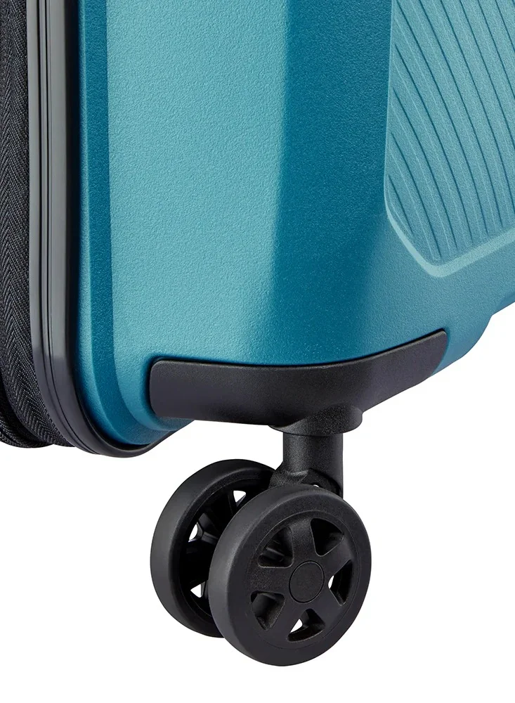DELSEY Paris Anvers 55 cm Expandable 4 Double-Wheeled Small Cabin Suitcase Trolley - Teal Blue