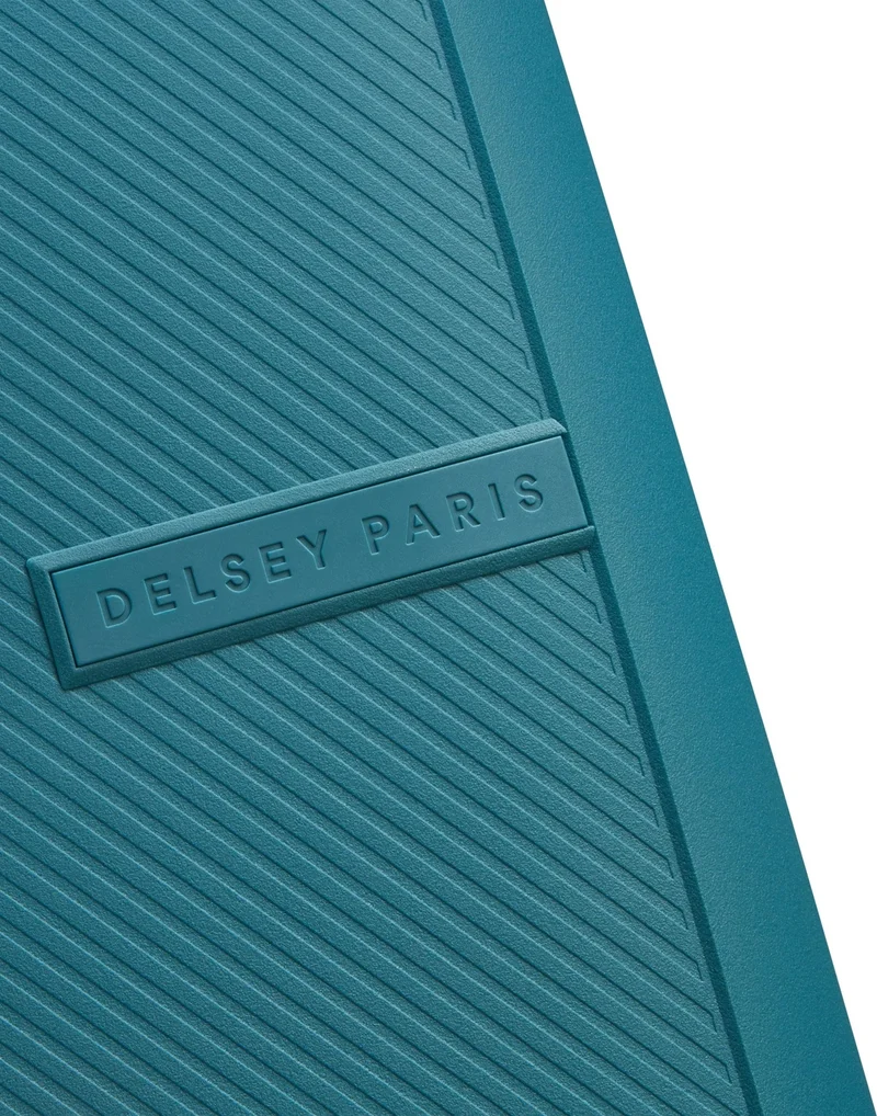 DELSEY Paris  anvers 55 cm hardside 4-double wheeled expandable cabin lugagge trolley - teal blue  | Best Price UAE