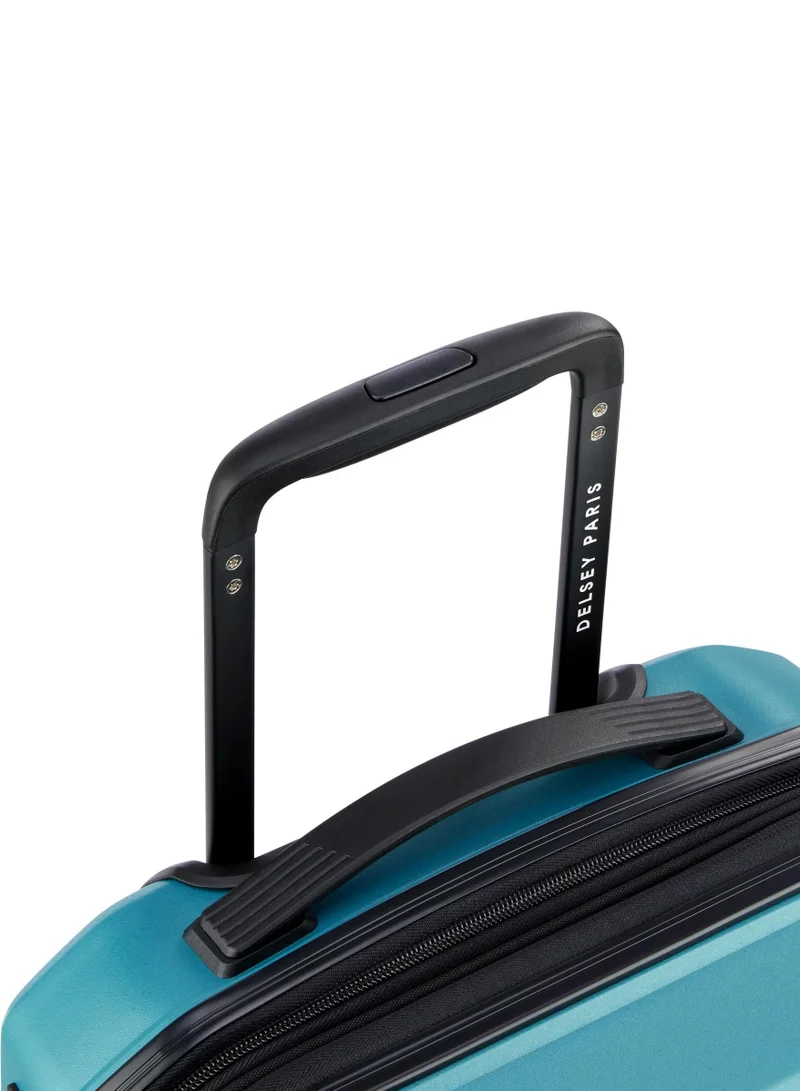 DELSEY Paris  anvers 55 cm hardside 4-double wheeled expandable cabin lugagge trolley - teal blue  | Best Price UAE