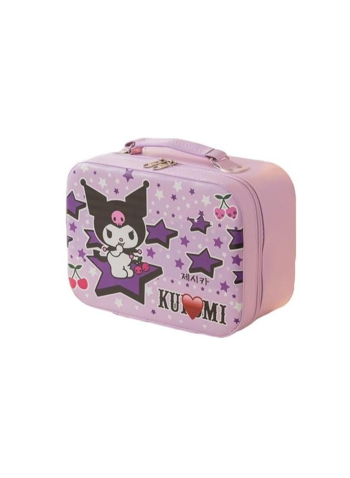 general Cromie cosmetic bag waterproof PU cosmetic bag storage bag with makeup mirror multifunctional makeup brush storage bag travel supplies storage bag large capacity travel business trip ladies stylish cute storage bag convenient travel work - Image 1