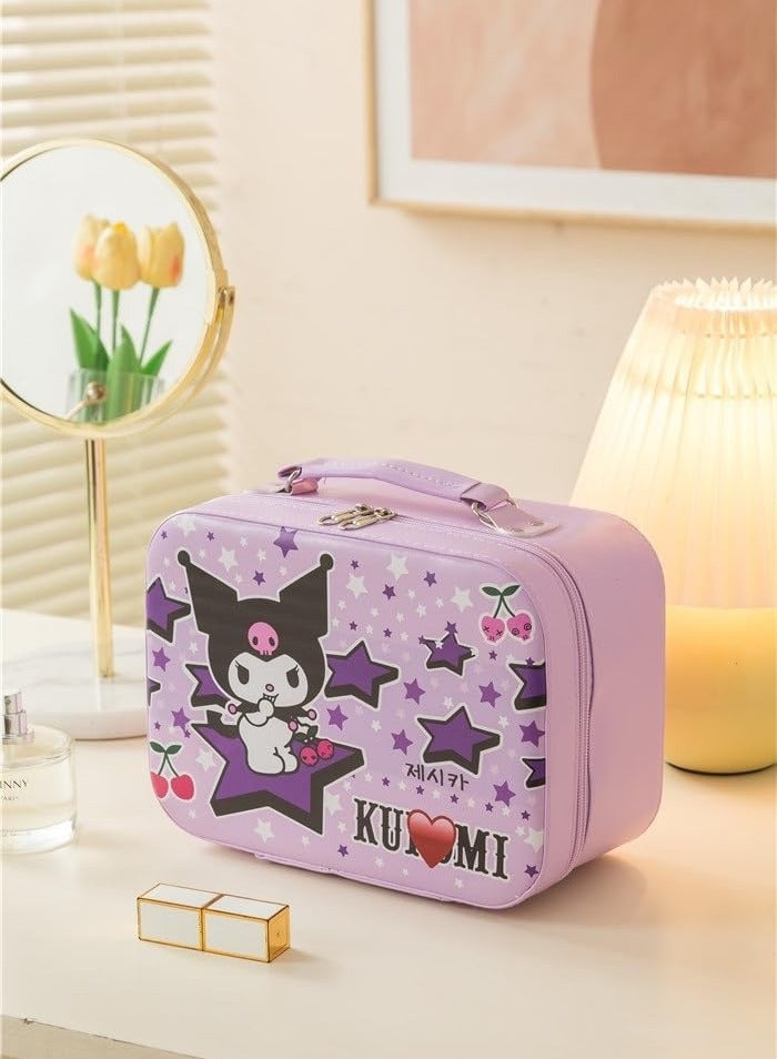 general Cromie cosmetic bag waterproof PU cosmetic bag storage bag with makeup mirror multifunctional makeup brush storage bag travel supplies storage bag large capacity travel business trip ladies stylish cute storage bag convenient travel work - Image 2