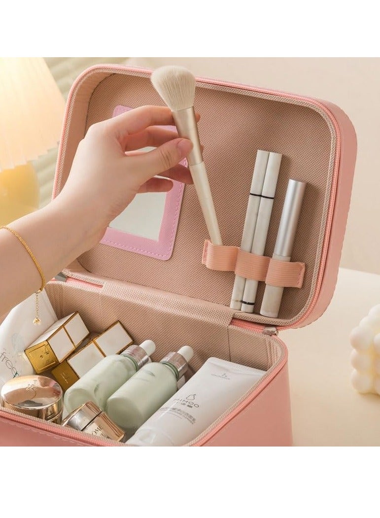 general Cromie cosmetic bag waterproof PU cosmetic bag storage bag with makeup mirror multifunctional makeup brush storage bag travel supplies storage bag large capacity travel business trip ladies stylish cute storage bag convenient travel work - Image 4