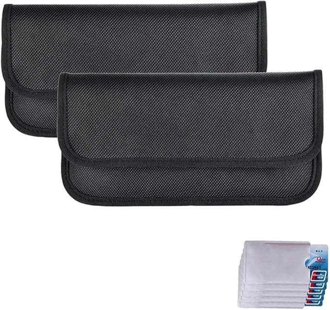 Faraday Pouch Signal Blocking Case for Keyless Entry Car Keys with 2 Bags and 5 Card Slots - Image 1