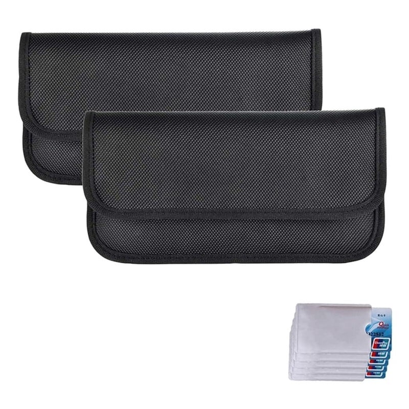 Faraday Pouch Signal Blocking Case for Keyless Entry Car Keys with 2 Bags and 5 Card Slots - Image 2