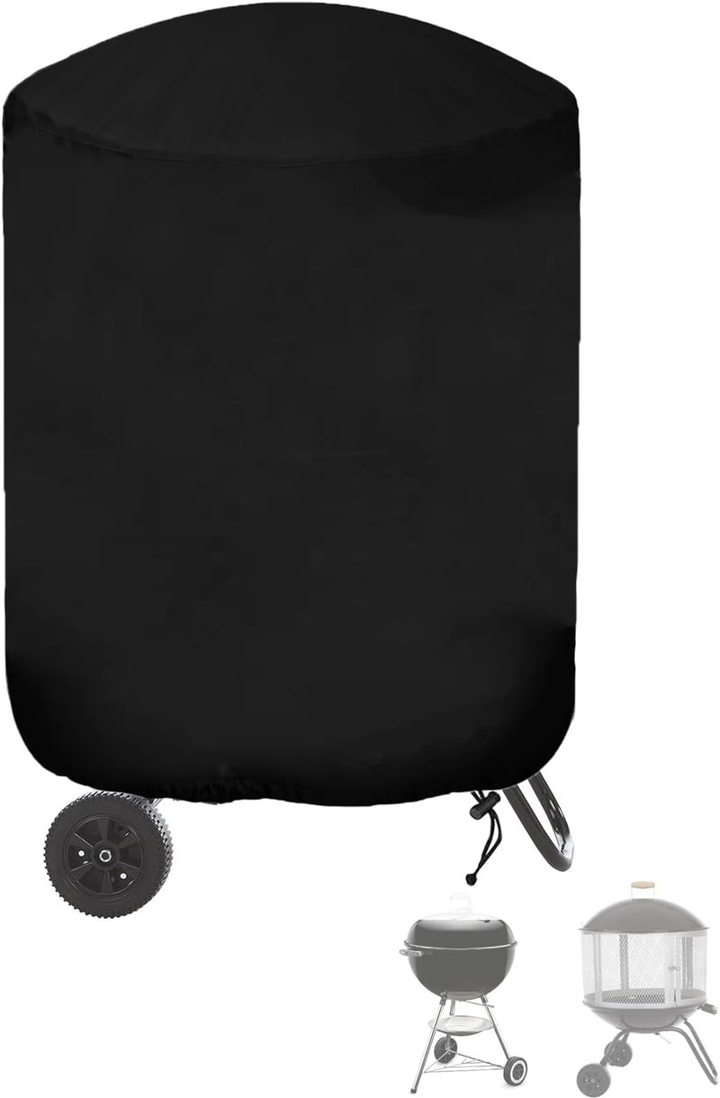 SheeChung Outdoor Fireplace Cover for Fire Sense 01471 Fire Pit,Waterproof Round Grill Cover 30 Inch,Heavy Duty 600D Outside Round Covers for BBQ Grill Smoker,UV Resistant,30"Dx43"H - Image 1