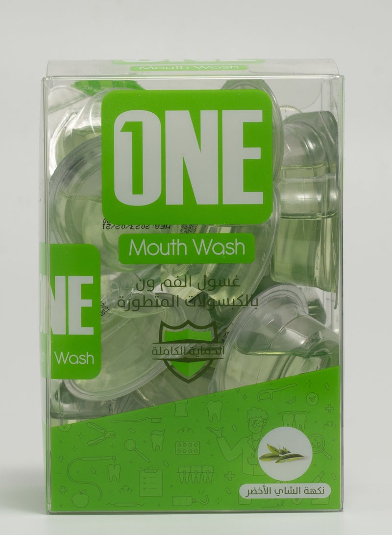 وان غسول الفم ون بنكهه الشاي الاخضر 20 كبسوله 15X مل - Image 1