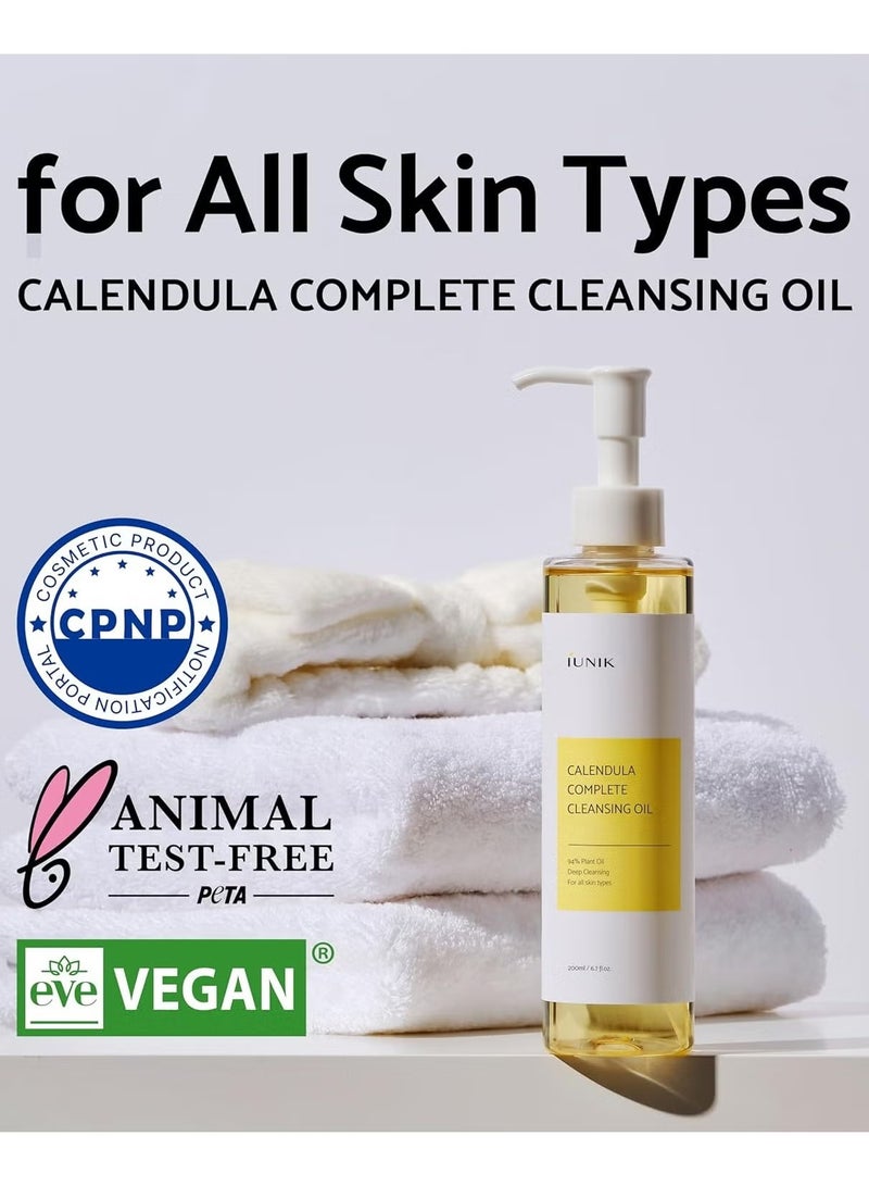 آي يونيك ايونك زيت تنظيف نباتي غني بالزيت من آذريون وجوجوبا - منظف وجه لطيف لاذابة الرؤوس السوداء والمكياج مع زيوت نباتية 94% للعناية بالبشرة الكورية - Image 2