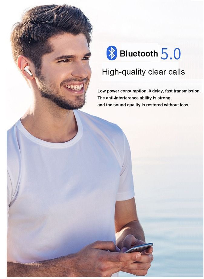 NIBEMINENT Mini Sports Wireless Bluetooth Headset Charging Large Screen Display  - Image 2