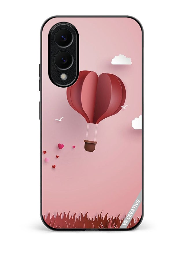 VR CREATIVE Protective Case Cover For Samsung Galaxy S25 Edge Paper Hot Air Balloon Design Multicolour