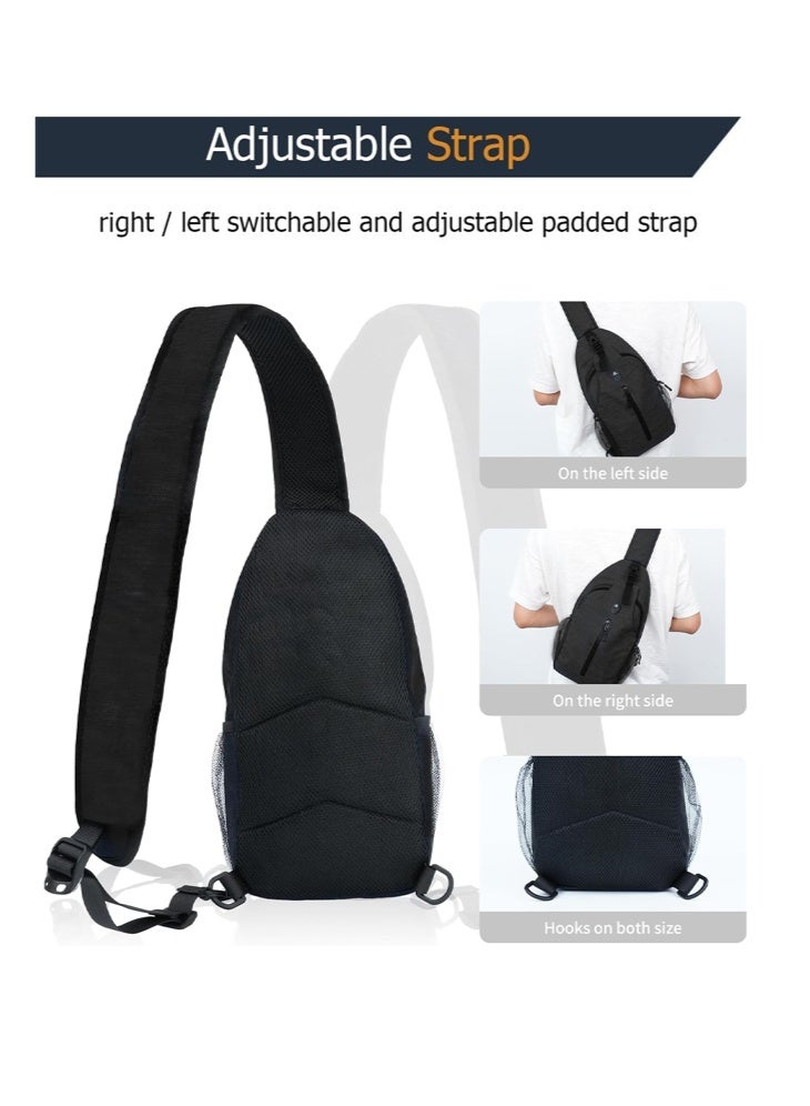 شبيلي حقيبة صدر من القماش للرجال والنساء، حقيبة خصر وكتف جانبية وخفيفة الوزن، حقيبة كروس بدي متعددة الاستخدام للدراجات وركوب العجل، مناسبة للأولاد والبنات للسفر اليومي والاستخدام العملي - Image 4