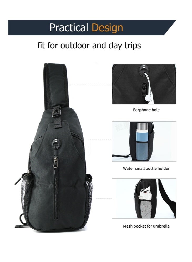 شبيلي حقيبة صدر من القماش للرجال والنساء، حقيبة خصر وكتف جانبية وخفيفة الوزن، حقيبة كروس بدي متعددة الاستخدام للدراجات وركوب العجل، مناسبة للأولاد والبنات للسفر اليومي والاستخدام العملي - Image 5