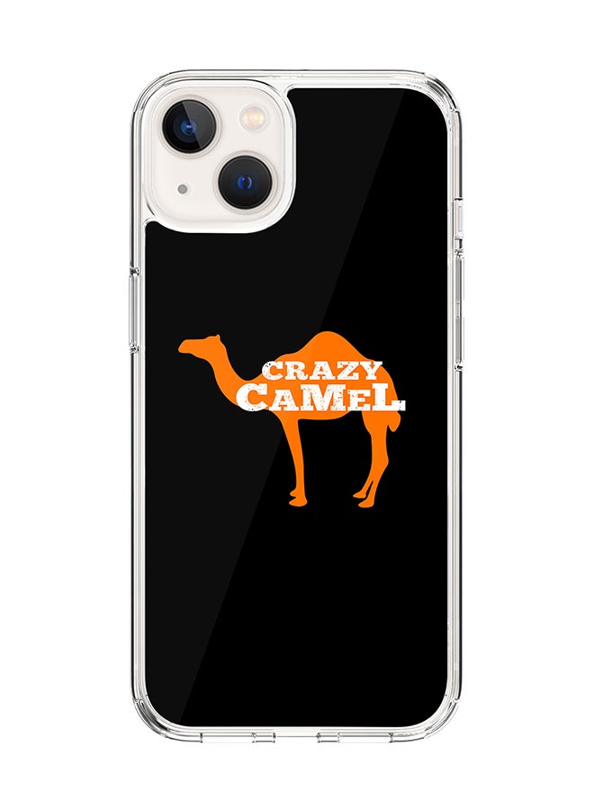 Stylizedd Classic Clear for Apple iPhone 14 Case Hybrid Soft Cover Flexible Edges Anti Drop TPU PC Gel Thin Transparent Cover [ Designed for Apple iPhone 14 ] - Crazy Camel Full Print