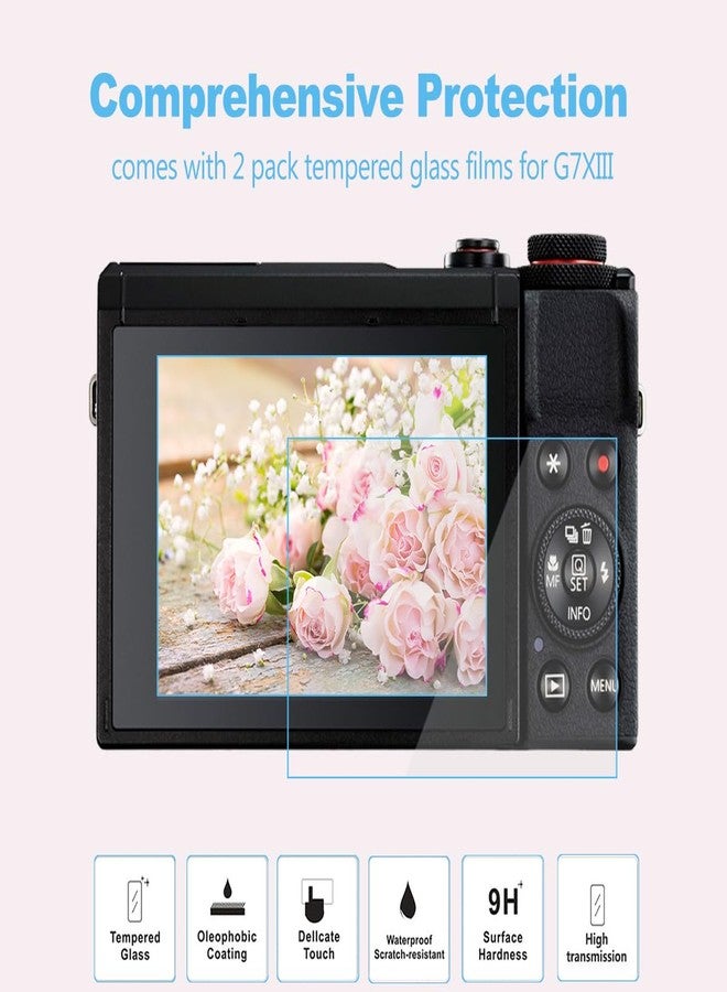 Pocoukate Case for Canon G7X Mark III Camera, Soft Silicone Protective Cover Skin with Removable Lens Cover for Powershot G7X Mark iii Camera, with G7X Mark III Screen Protector Accessories-Coffee - Image 2