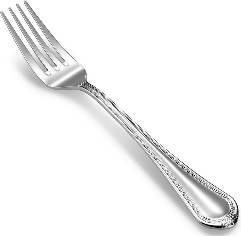 KEAWELL Pearl Edge 4Piece Premium Fork Set 1810 Stainless Steel Fine Silverware with Mirror Finish Dishwasher Safe 4 8 Dinner Forks - Image 1