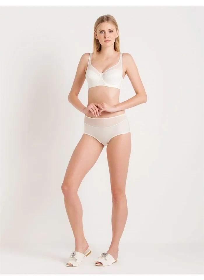 Magic Form 3983 Straight Fabric Gathering Bra - Ecru