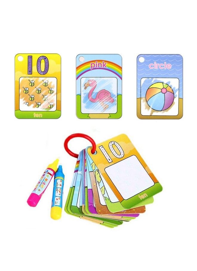 Coolplay - Water Coloring Cards Learning Number Shape Color Toddler Girl Toy Water Paint Cards Airplane Activities For Kids Toy - Image 1